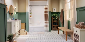 Green bathroom remodel