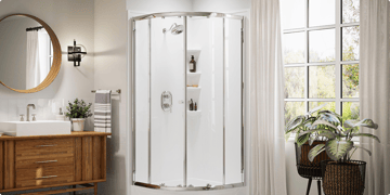 Shower replacement in bathroom